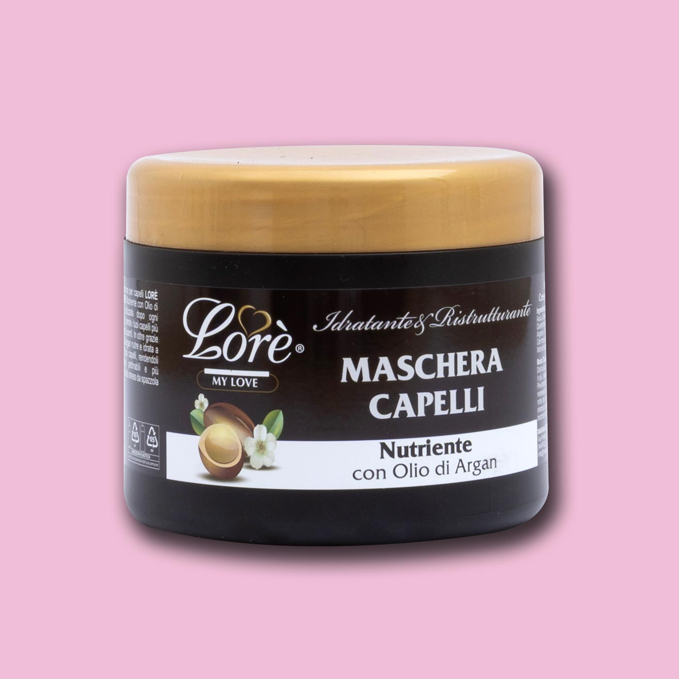 MASCHERA CAPELLI LORE' Nutriente con Olio di Argan